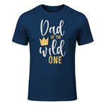 Dad of the Wild One First Birthday Daddy T-Shirt in Navy - front view