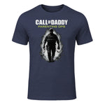 Call of Daddy Parenting Ops – Vatertag Great Dad Joke T-Shirt in Heather Navy - front view