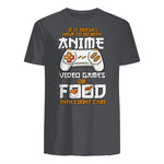 Cute Manga & Anime Merch for Anime Girls & Boys Unisex Anime Video Games Food Sushi Gaming Merch Otaku Gift Anime in Charcoal - back view