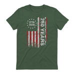 American Independence Freedom Anniversary T-Shirt in Military Green - back view