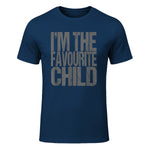 Funny I'm The Favourite Child Siblings in Navy - front view