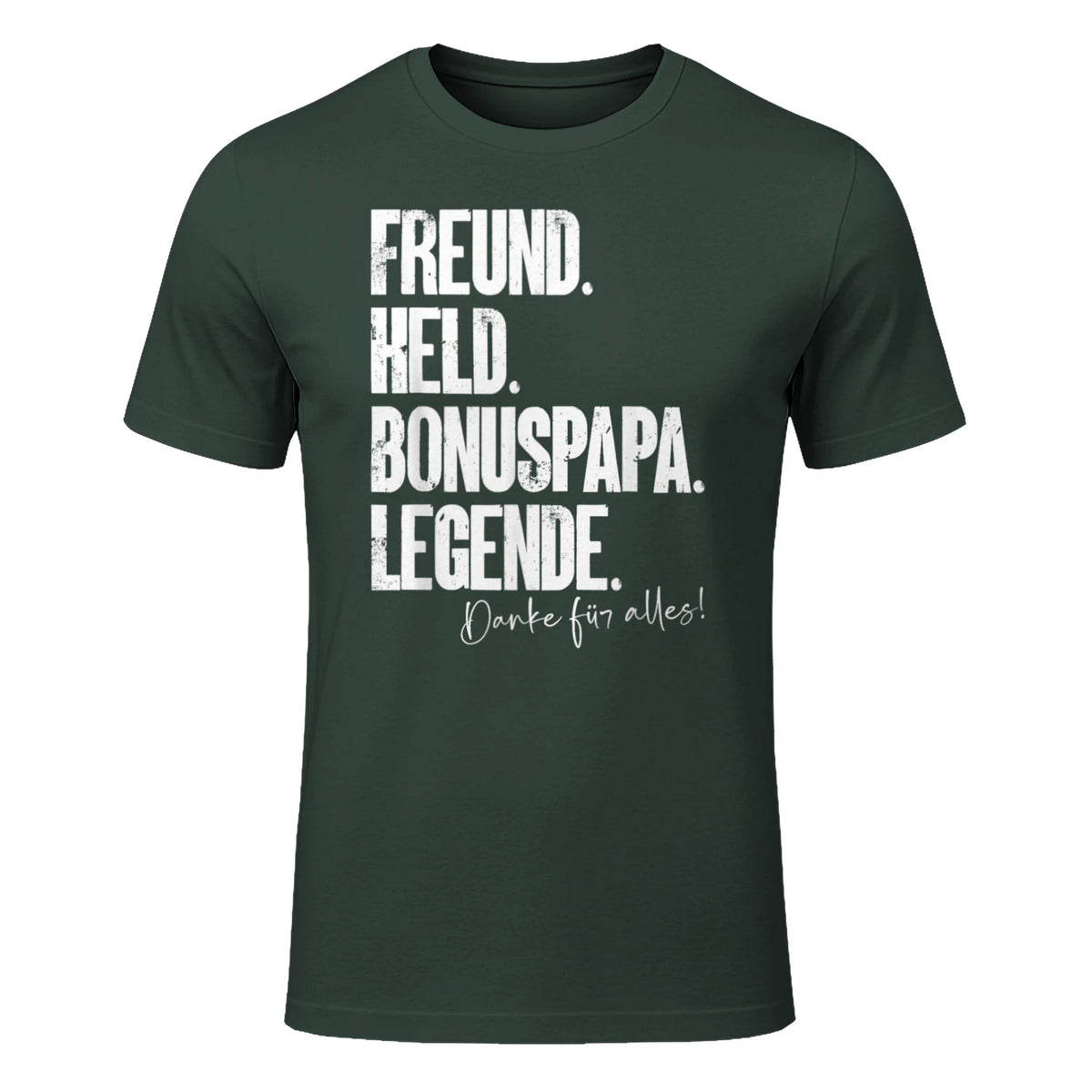 Bonuspapa Bester Stiefpapa Stiefvater Bonus Papa T-Shirt in Forest Green - front view