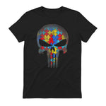 Autism Mens Womens Kids in Black - back view