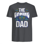 Gamer Zocker Games Pc - Best Gaming Dad Ever T-Shirt in Charcoal - back view