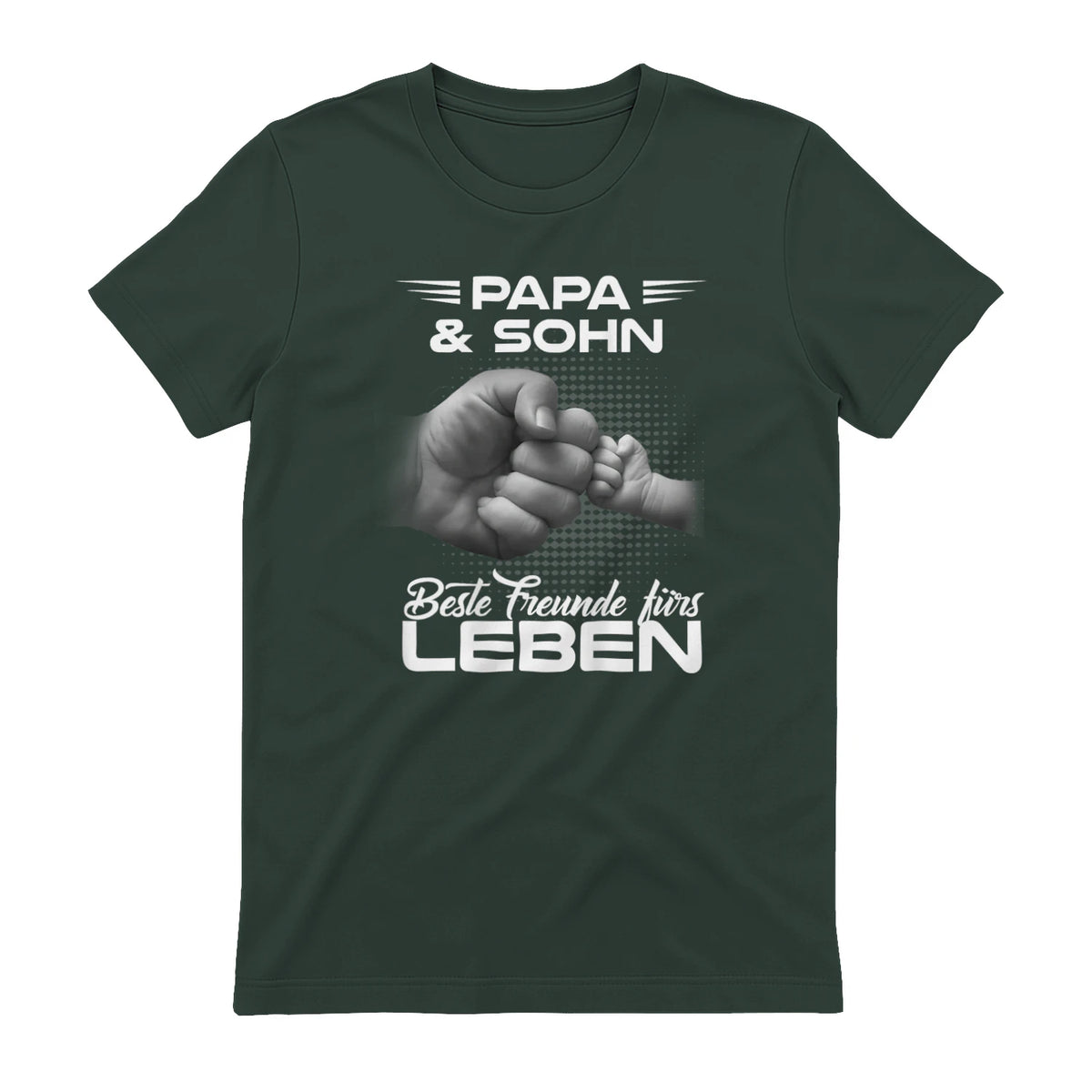 Papa & Sohn Beste Freunde Fürs Leben Vatertag Partnerlook in Forest Green - back view