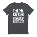 Papa und Vater Motiv, Lustiger Spruch, Herren Vatertag Halbarm in Charcoal - back view