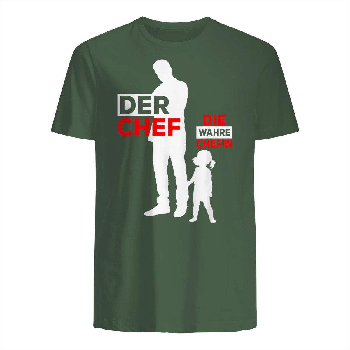 Vater Tochter Partnerlook Vatertag Papa Tochter in Military Green - back view