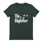 The Dogfather T-Shirt Dad Fathers Day Gift Dog Lover in Forest Green - back view