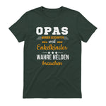 Opas Weil Enkelkinder Wahre Helden Brauchen Großvater Spruch in Forest Green - back view