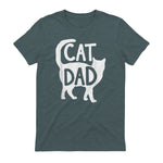 Best Cat Dad Fathers Day Men Kitty Daddy Papa Christmas Meow in Dark Heather - back view