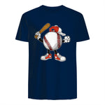Baseball Boy T-Shirt in Navy - back view