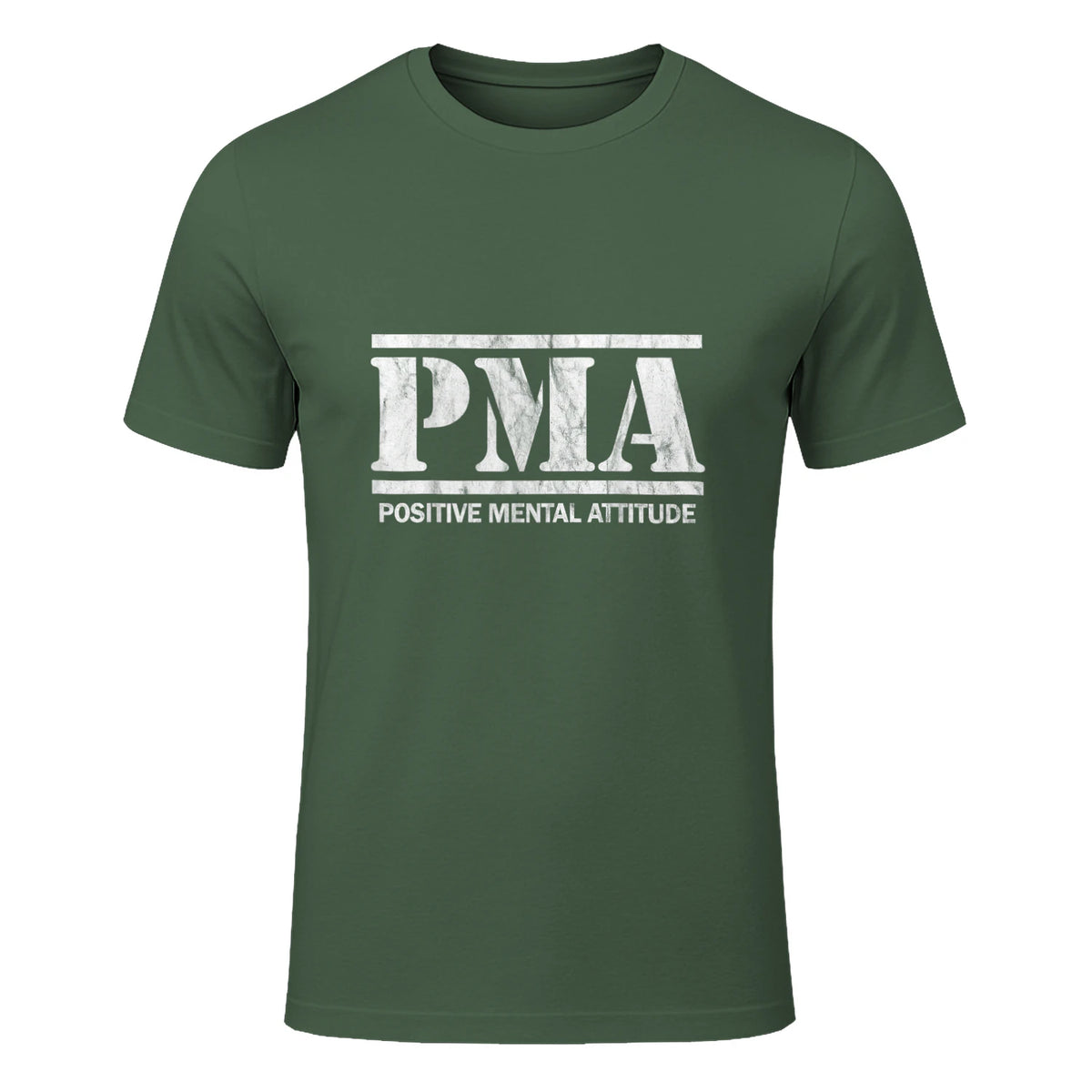 Attitude mentale positive. PMA in Military Green - front view