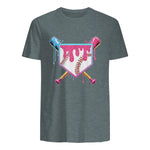 Baseball Drip Youth T-Shirt in Dark Heather - back view