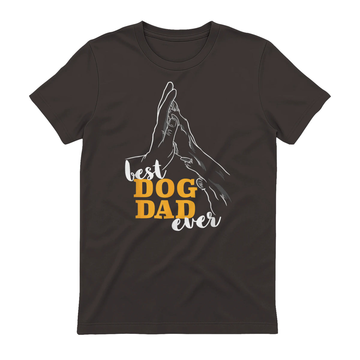 Best Dog Dad Ever Le meilleur papa chien du monde - Chiens in Dark Chocolate - back view