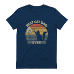 Best Cat Dad Ever T-Shirt in Navy - back view