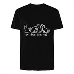 Un Deux Trois Cat, Cute & Funny Kittens, Gift For Cat Lovers T-Shirt in Black - back view