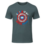 Autism is My Superpower Autism Awareness Autistic for Boys in Dark Heather - front view