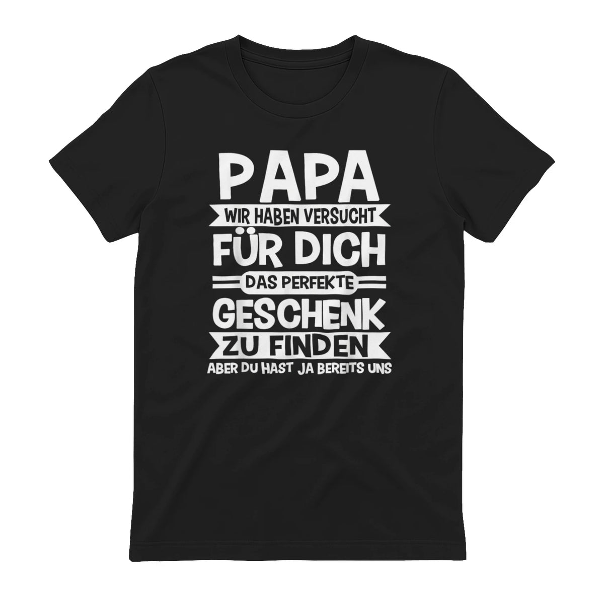 Papa und Vater Motiv, Lustiger Spruch, Herren Vatertag Halbarm T-Shirt in Black - back view