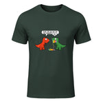 Dude Did You Eat The Last Unicorn Funny Dinosaur in Forest Green - front view