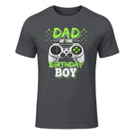 Dad of The Birthday Boy Matching Video Gamer Birthday Party in Charcoal - front view