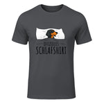 Offizielles Schlafshirt Schlafanzug Dackel Hund Geschenkidee in Charcoal - front view