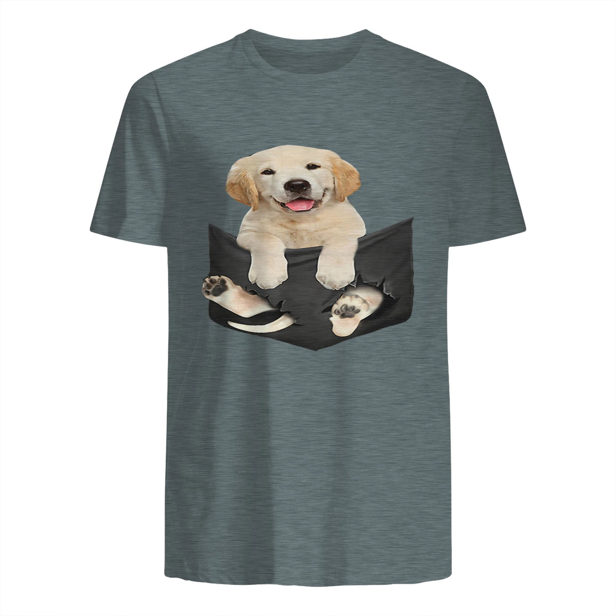 Cadeaux pour les amoureux des chiens Golden in Pocket in Dark Heather - back view
