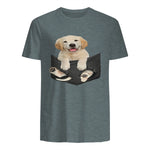 Cadeaux pour les amoureux des chiens Golden in Pocket in Dark Heather - back view