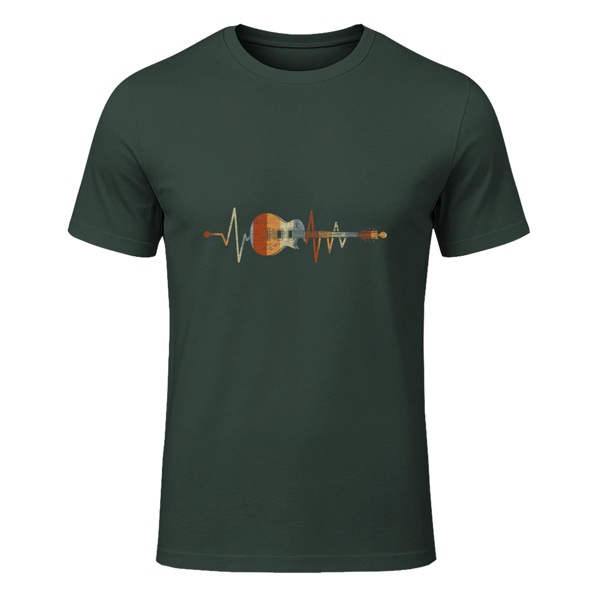 Music Guitarist Heartbeat Guitar in Forest Green - front view