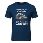 Papa & Sohn Beste Freunde Fürs Leben Vatertag Partnerlook in Navy - front view