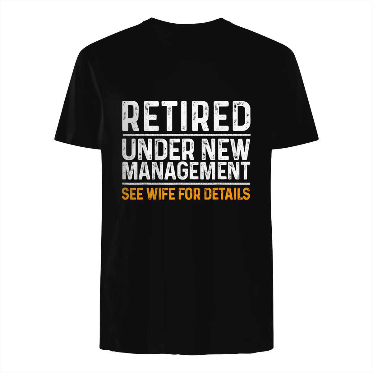 Funny Retirement Party Men's T-Shirt - Dad Humor, Classic Fit, Short Sleeve - Black in Black - back view