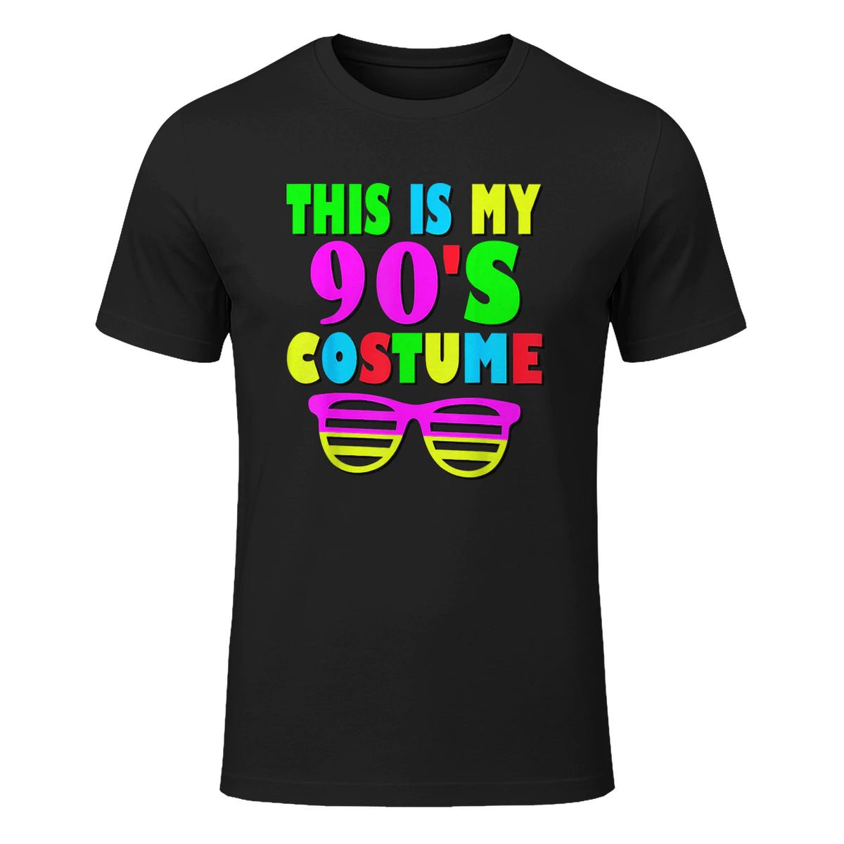 This Is My Nineties Costume Party T-Shirt in Black - front view