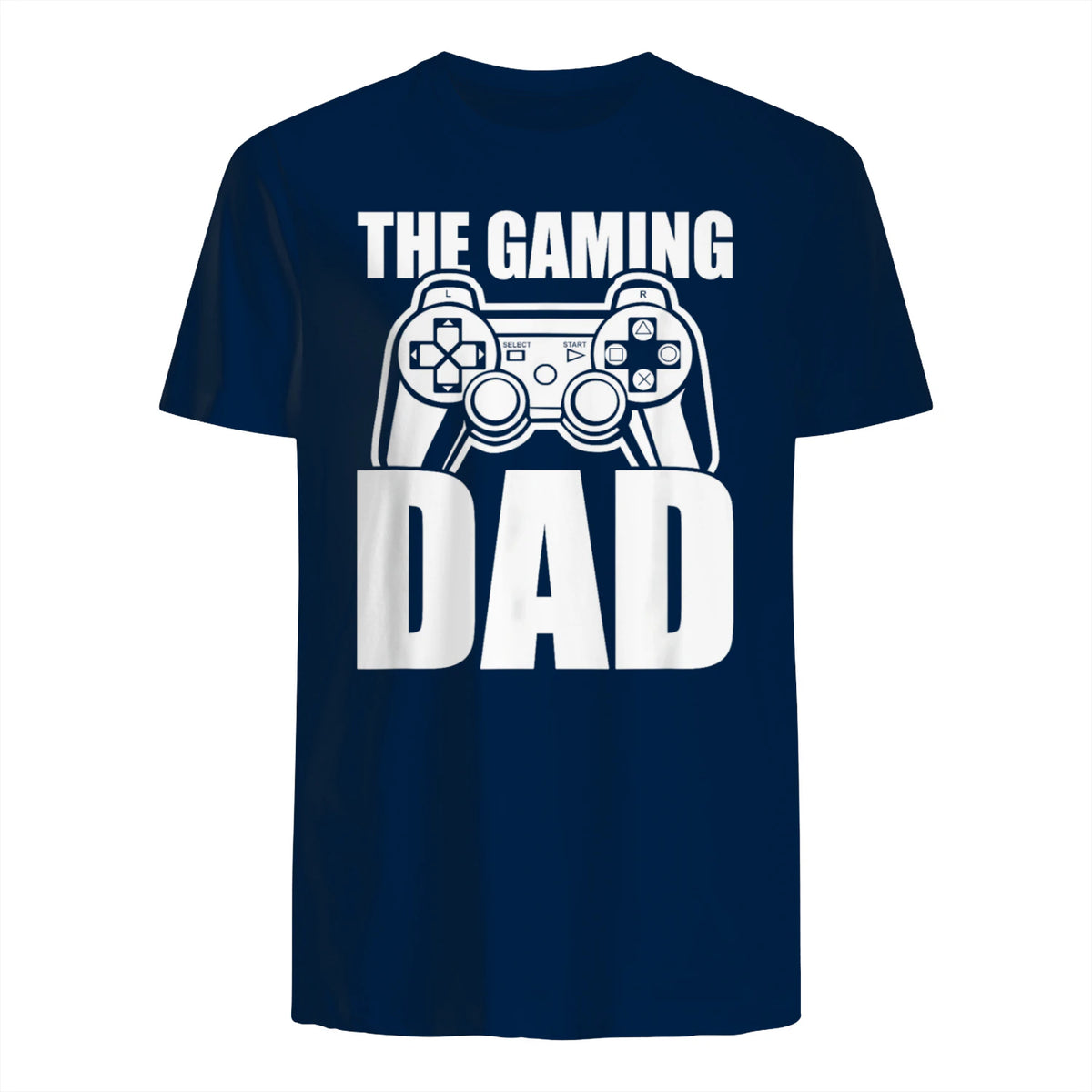 The Gaming Dad Game Controller Spruch Geschenkidee Vatertag T-Shirt in Navy - back view