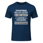 Zockerdad PC Spiele Gaming Zocken Konsole T-Shirt in Navy - front view