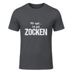 Lustige Weihnachts Geschenke Adventskalender Ideen Mir egal ich geh zocken Unisex Schwarz S Klassische Passform in Charcoal - front view