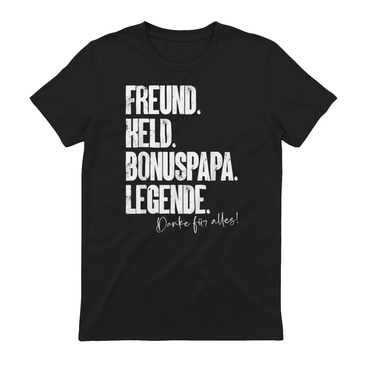 Bonuspapa Bester Stiefpapa Stiefvater Bonus Papa T-Shirt in Black - back view