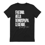 Bonuspapa Bester Stiefpapa Stiefvater Bonus Papa T-Shirt in Black - back view