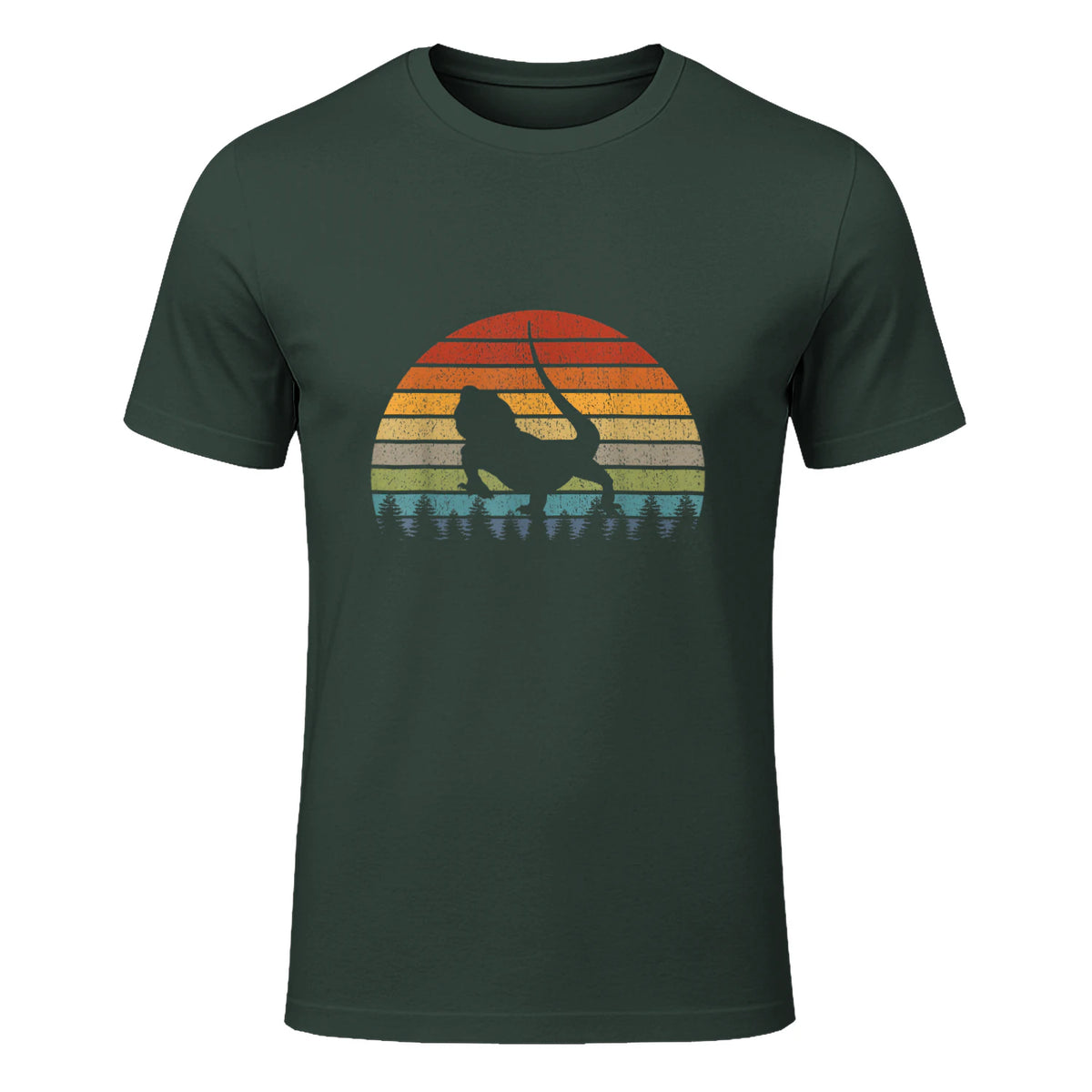 Dragon barbu - Graphique rétro - Lover vintage in Forest Green - front view