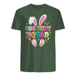 Egg Hunt Squad Bunny Happy Easter Day in Military Green - back view