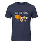 Anti-dépresseurs Chat Collection Chats Kitty Cat in Heather Navy - front view