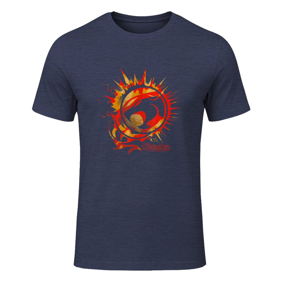 Thundercats Flare Circle Logo T-Shirt in Heather Navy - front view
