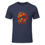 Thundercats Flare Circle Logo T-Shirt in Heather Navy - front view
