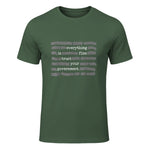Everything Is Fine Trust Your Government Conspiracy Theory in Military Green - front view