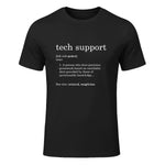 Funny Tech Support Definition T-Shirt in Black - front view