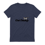 Chat Daddy drôle chat papa drôle chat papa humour fête des pères père in Heather Navy - back view