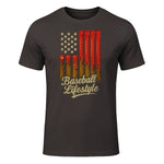Baseball Lifestyle Apparel Youth Baseball Drip Ice Cream T-Shirt in Dark Chocolate - front view