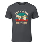 Best Cat Dad Ever - Meilleur chat papa jamais chat in Charcoal - front view