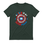 Autism is My Superpower Autism Awareness Autistic for Boys in Forest Green - back view