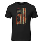 Lamb of God Pure American Metal Flag T-Shirt in Black - front view