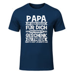 Papa und Vater Motiv, Lustiger Spruch, Herren Vatertag Halbarm T-Shirt in Navy - front view