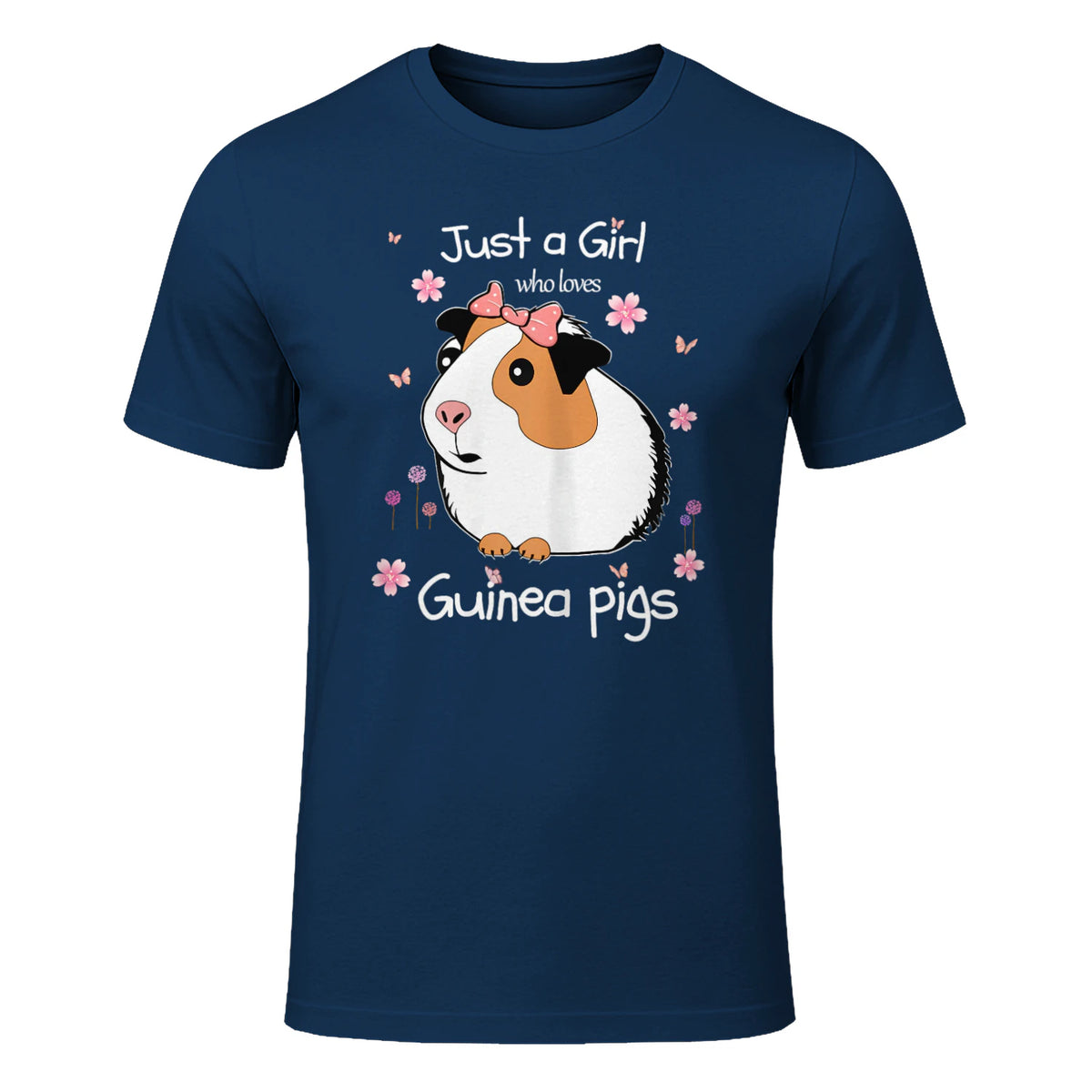 Just a Girl Who Loves Guinea Pigs - Cute Pets Lover Gift in Navy - front view